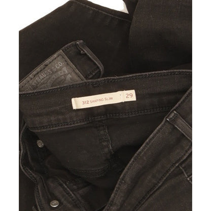 Levi's 312 Shaping Women Black Straight Slim Stretch Jeans W29 L31