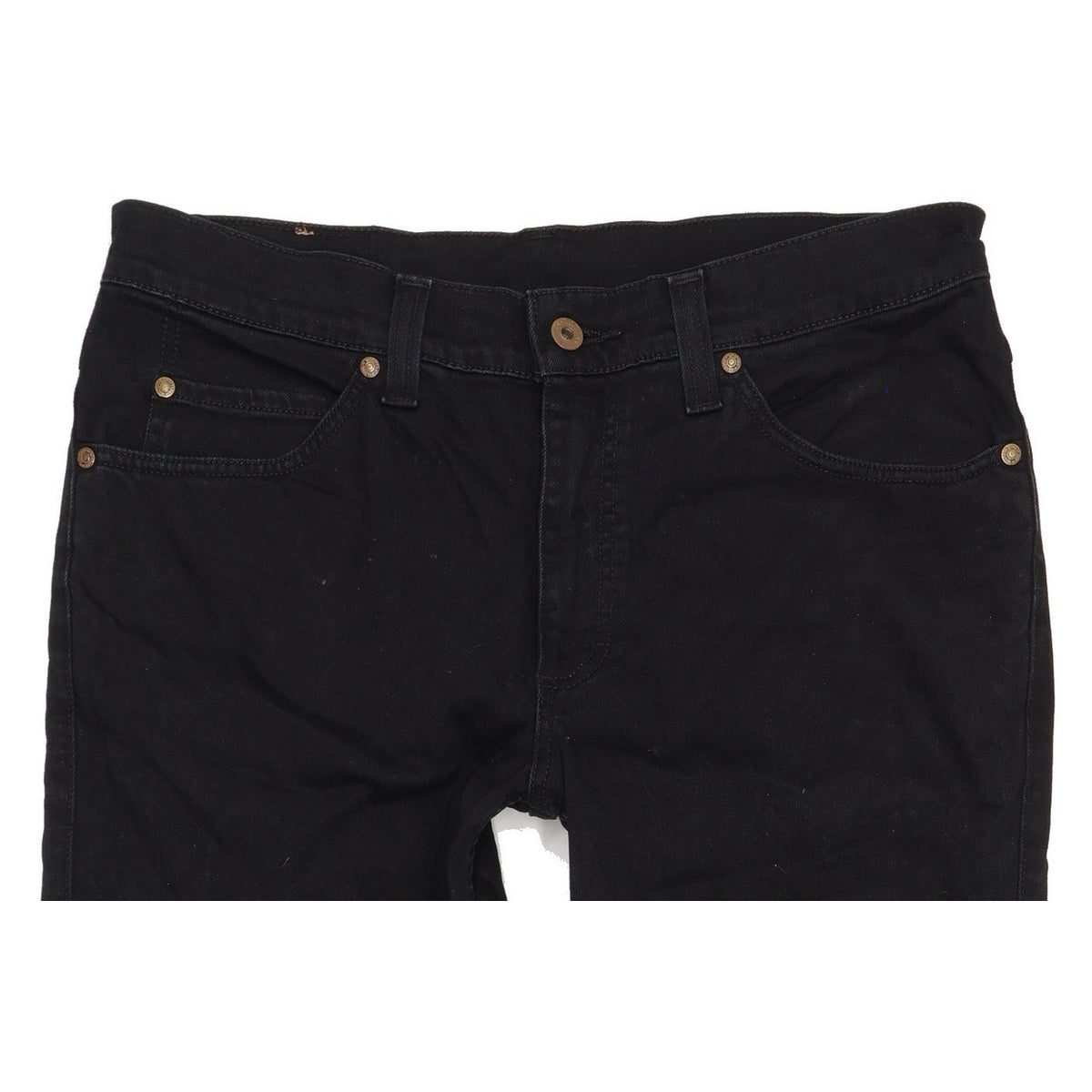Mustang Men Black Straight Regular Stretch Jeans W34 L29