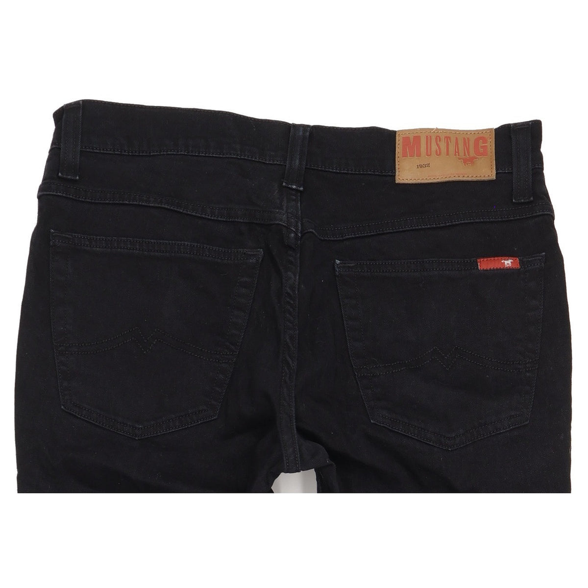Mustang Men Black Straight Regular Stretch Jeans W34 L29