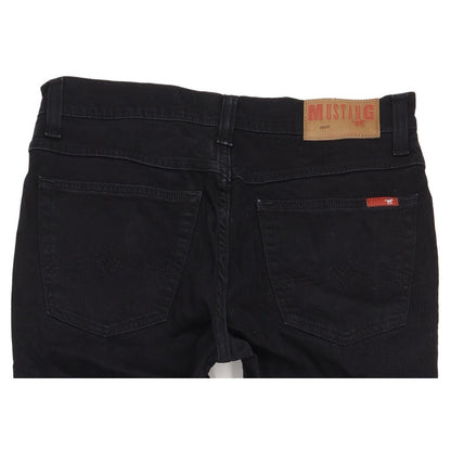 Mustang Men Black Straight Regular Stretch Jeans W34 L29