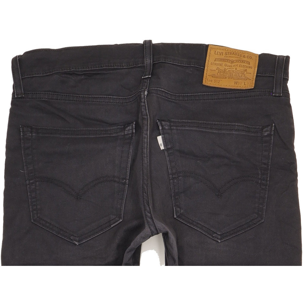 Levi's 512 Men Black Tapered Slim Stretch Jeans W31 L31