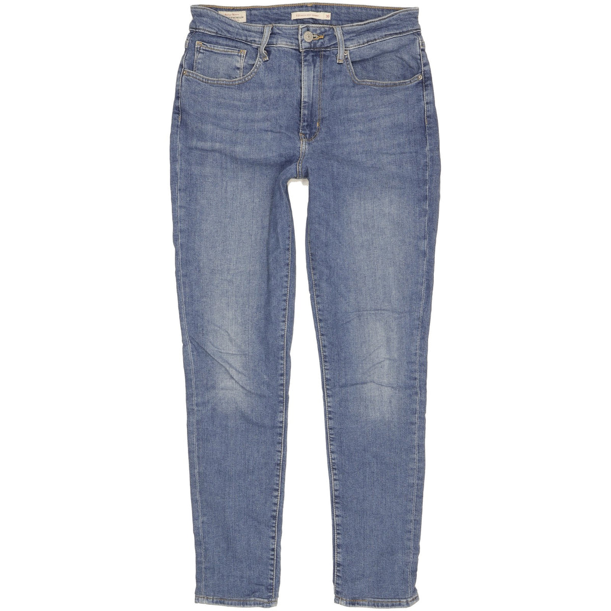 Levi's 721 Blue Skinny Slim Stretch Jeans High Waisted W30 L28