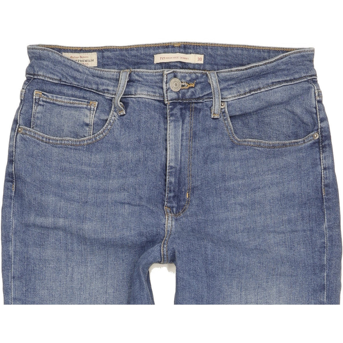 Levi's 721 Blue Skinny Slim Stretch Jeans High Waisted W30 L28