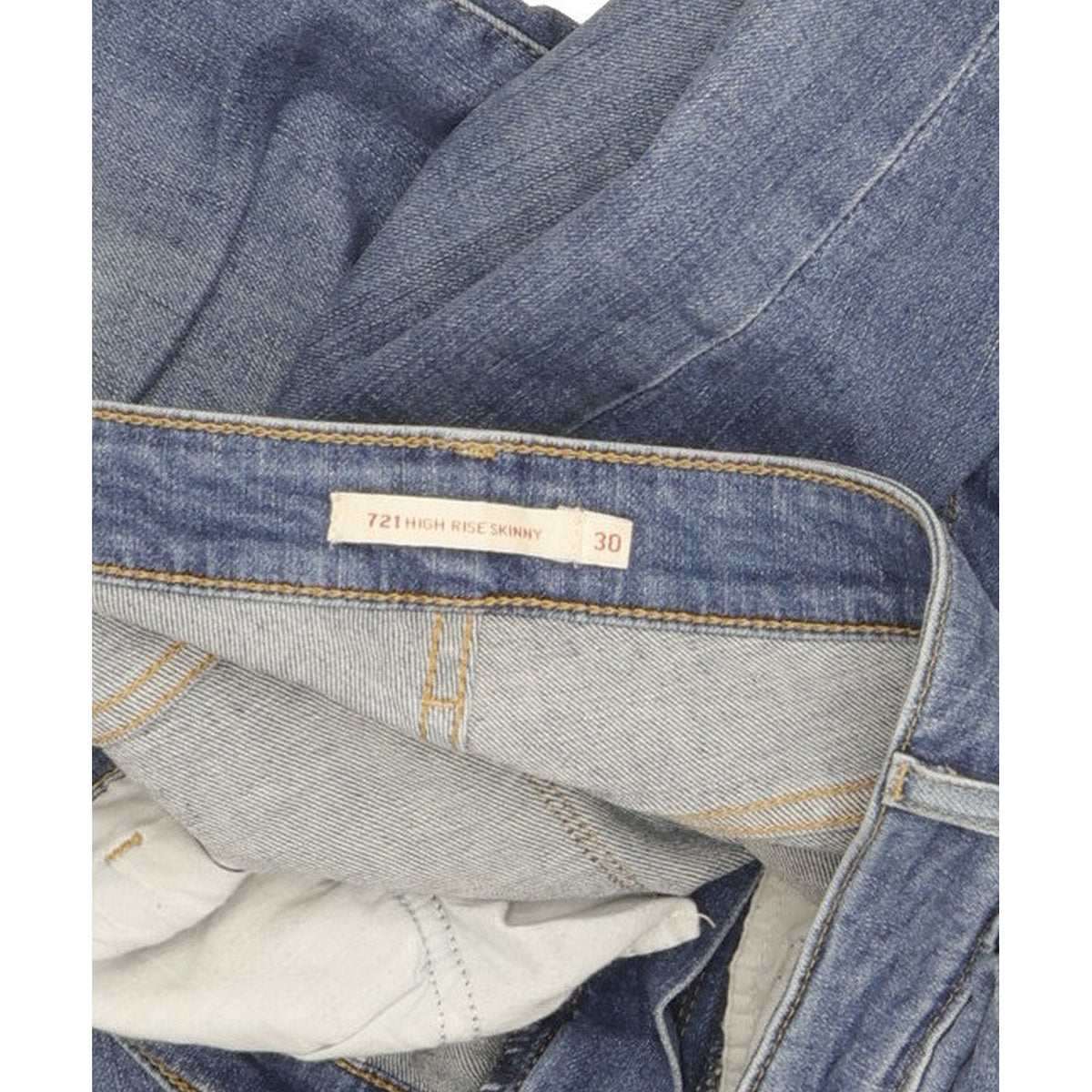 Levi's 721 Blue Skinny Slim Stretch Jeans High Waisted W30 L28