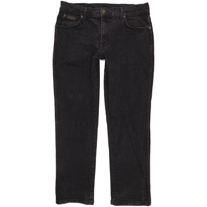 Wrangler Men Black Straight Regular Jeans W34 L29