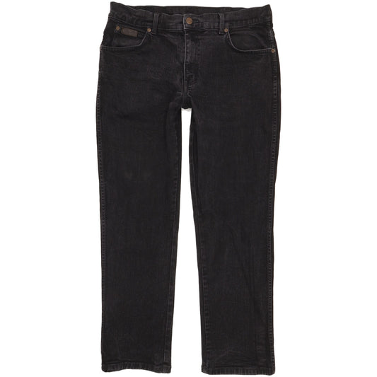 Wrangler Men Black Straight Regular Jeans W34 L29