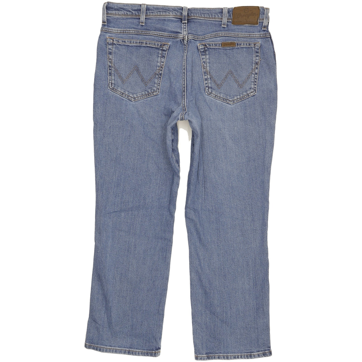 Wrangler Durable Quality Men Blue Straight Regular Stretch Jeans W38 L28