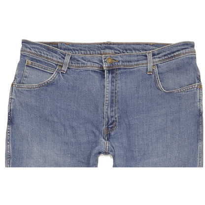 Wrangler Durable Quality Men Blue Straight Regular Stretch Jeans W38 L28