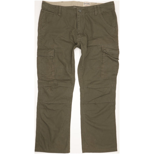 Wrangler Cargo Men Green Straight Regular Jeans W36 L30