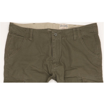 Wrangler Cargo Men Green Straight Regular Jeans W36 L30