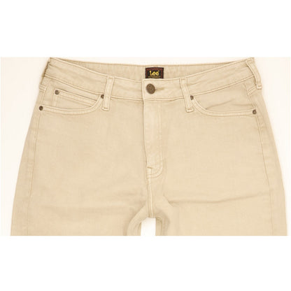 Lee Beige Straight Regular Jeans High Waisted W30 L26