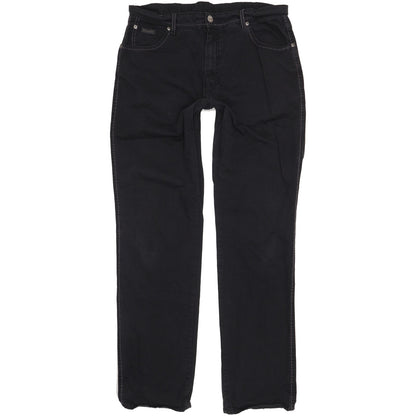 Wrangler Texas Men Black Straight Regular Stretch Jeans W36 L34