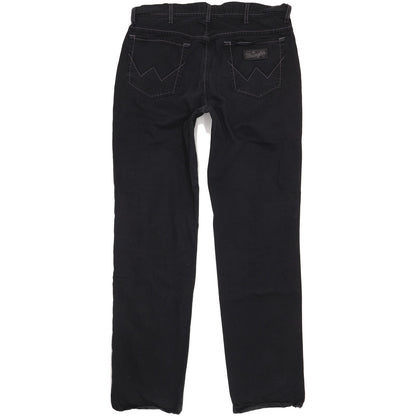 Wrangler Texas Men Black Straight Regular Stretch Jeans W36 L34