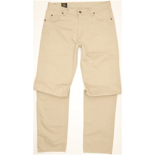 Lee Brooklyn Men Beige Straight Regular Jeans W34 L36