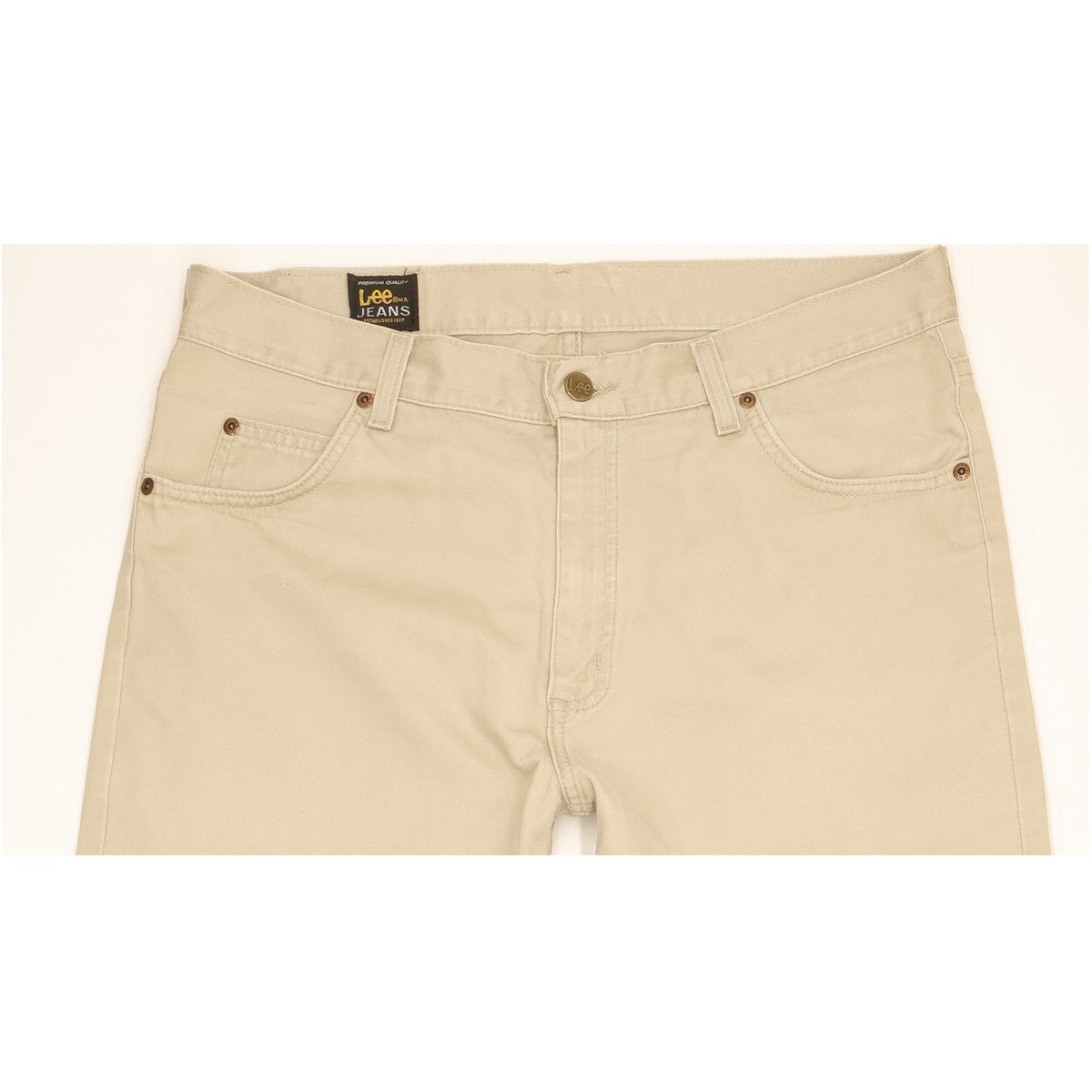 Lee Brooklyn Men Beige Straight Regular Jeans W34 L36