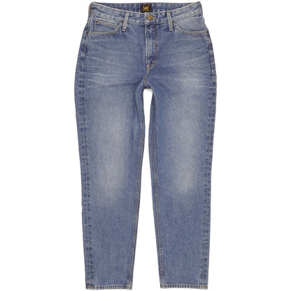 Lee Blue Tapered Relaxed Mom Jeans High Waisted W30 L29