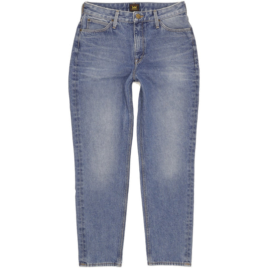 Lee Blue Tapered Relaxed Mom Jeans High Waisted W30 L29