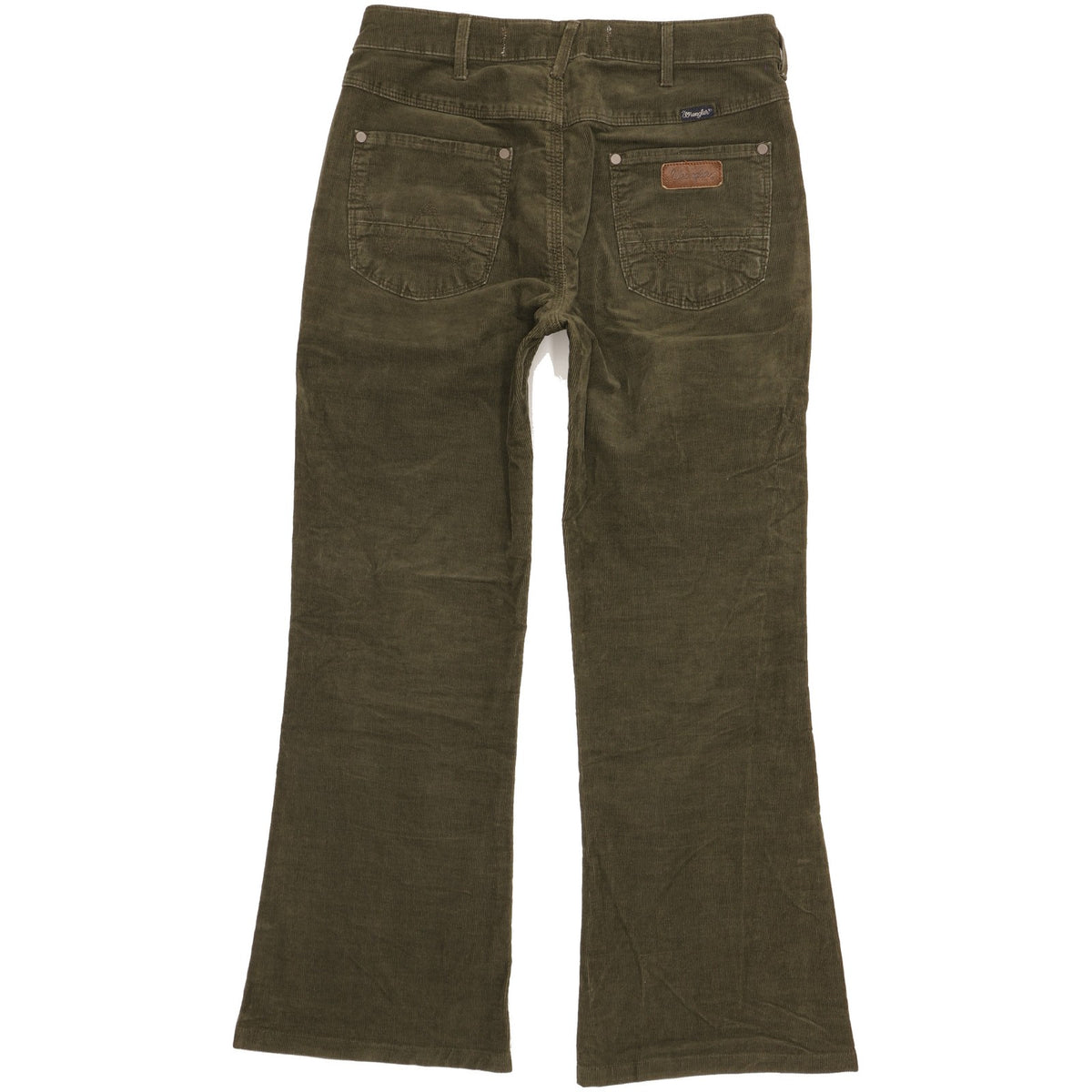 Wrangler Joni Women Green Bootcut Slim Stretch Trousers W28 L26