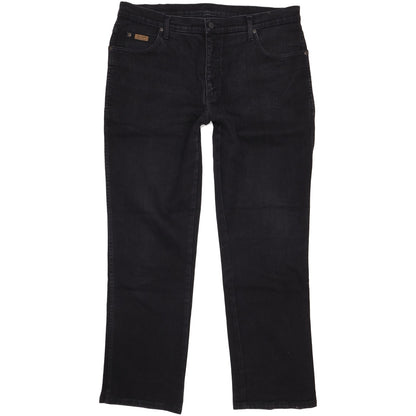 Wrangler Texas Men Black Straight Regular Stretch Jeans W38 L32