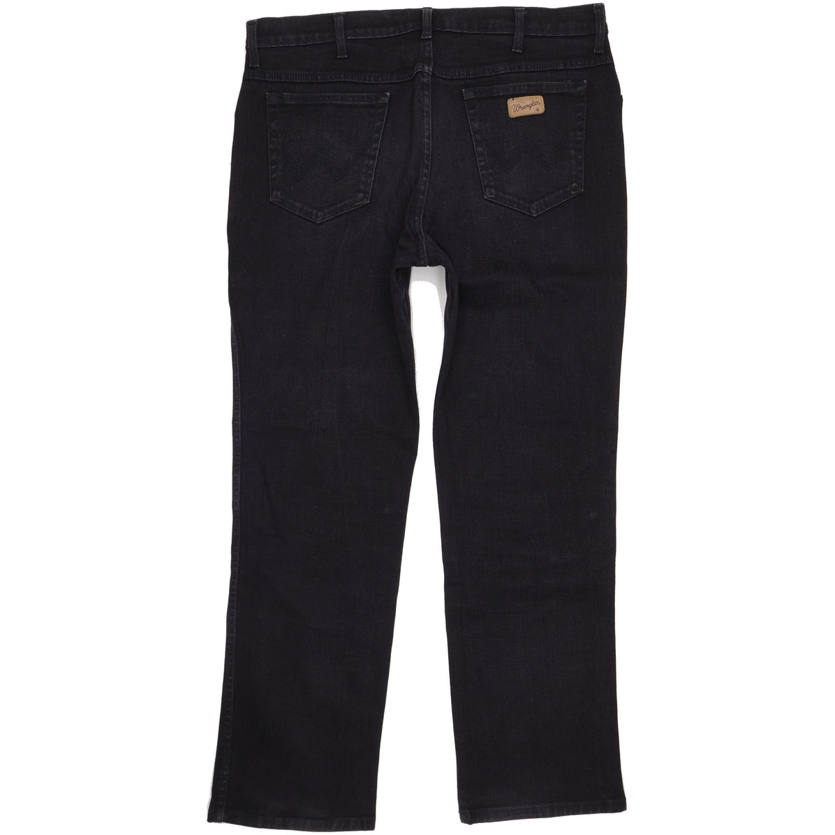 Wrangler Texas Men Black Straight Regular Stretch Jeans W38 L32
