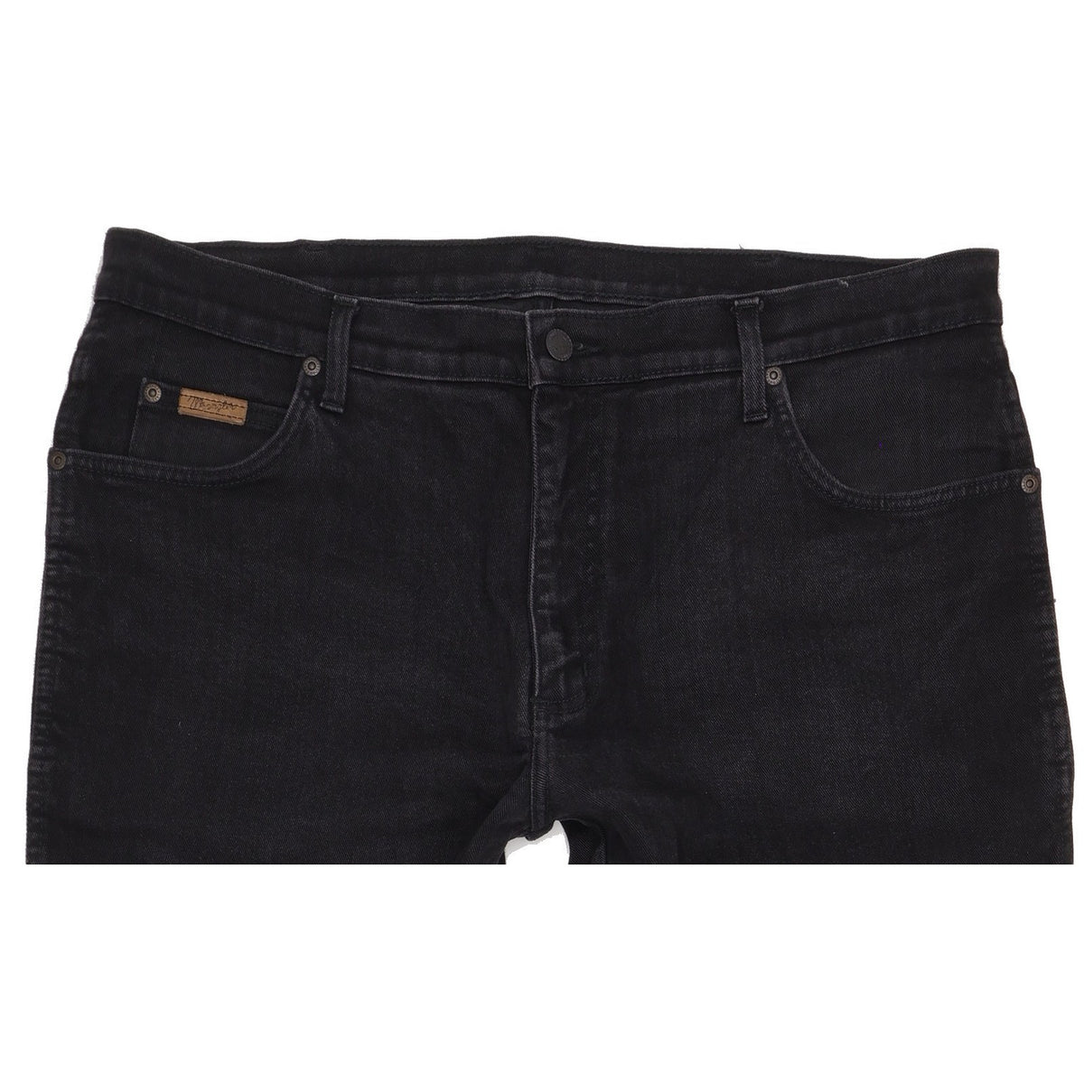 Wrangler Texas Men Black Straight Regular Stretch Jeans W38 L32