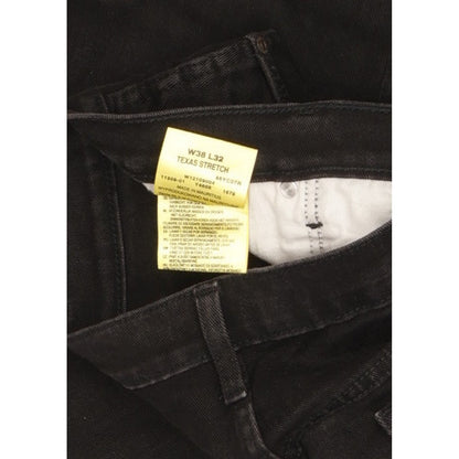 Wrangler Texas Men Black Straight Regular Stretch Jeans W38 L32