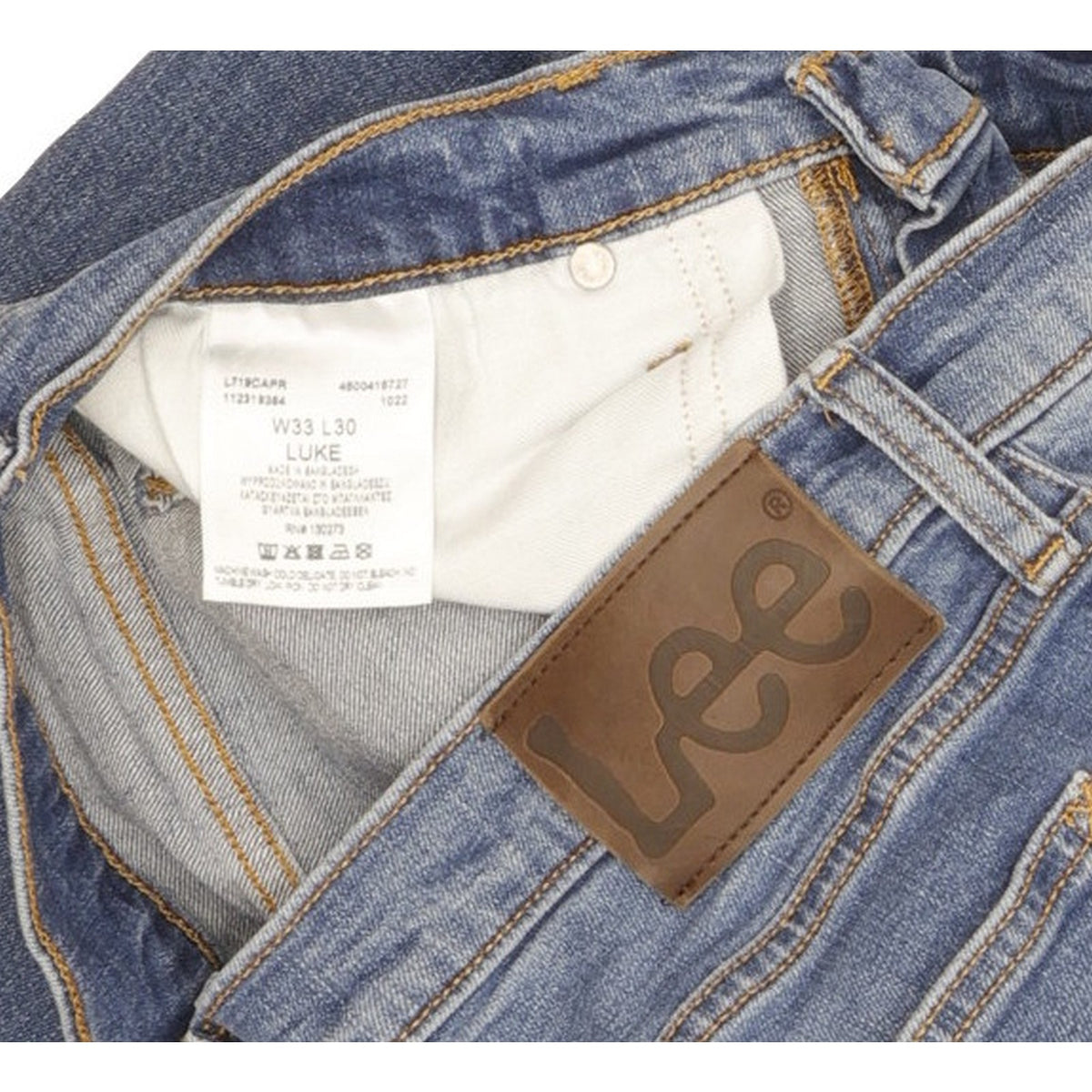 Lee Luke Men Blue Skinny Slim Stretch Jeans W33 L27