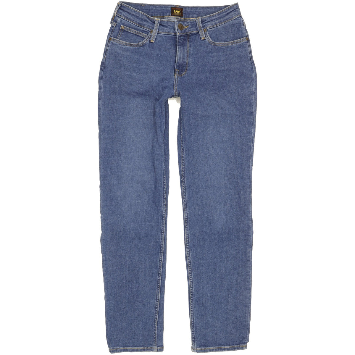 Lee Marion Women Blue Straight Slim Stretch Jeans W28 L30