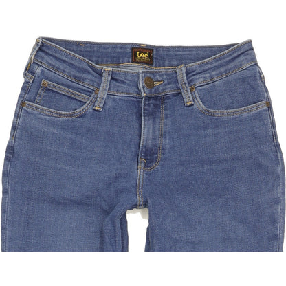 Lee Marion Women Blue Straight Slim Stretch Jeans W28 L30