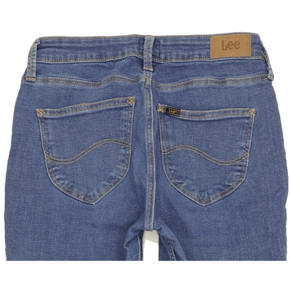 Lee Marion Women Blue Straight Slim Stretch Jeans W28 L30