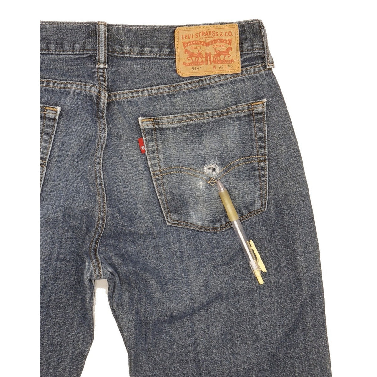Levi's 514 Men Blue Straight Slim Jeans W32 L29