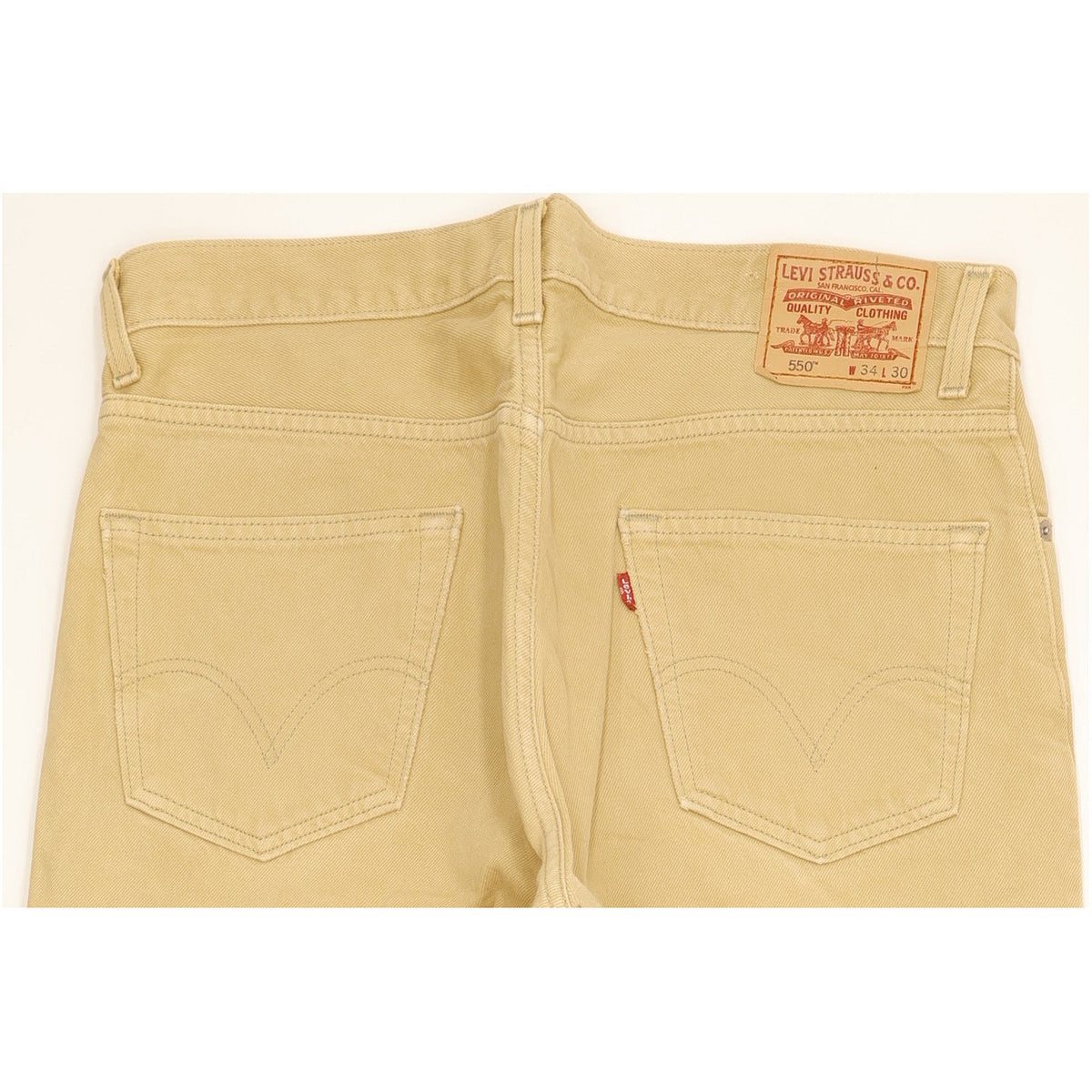 Levi's 550 Men Beige Straight Relaxed Jeans W34 L30