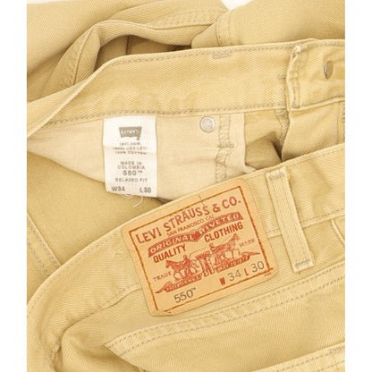 Levi's 550 Men Beige Straight Relaxed Jeans W34 L30