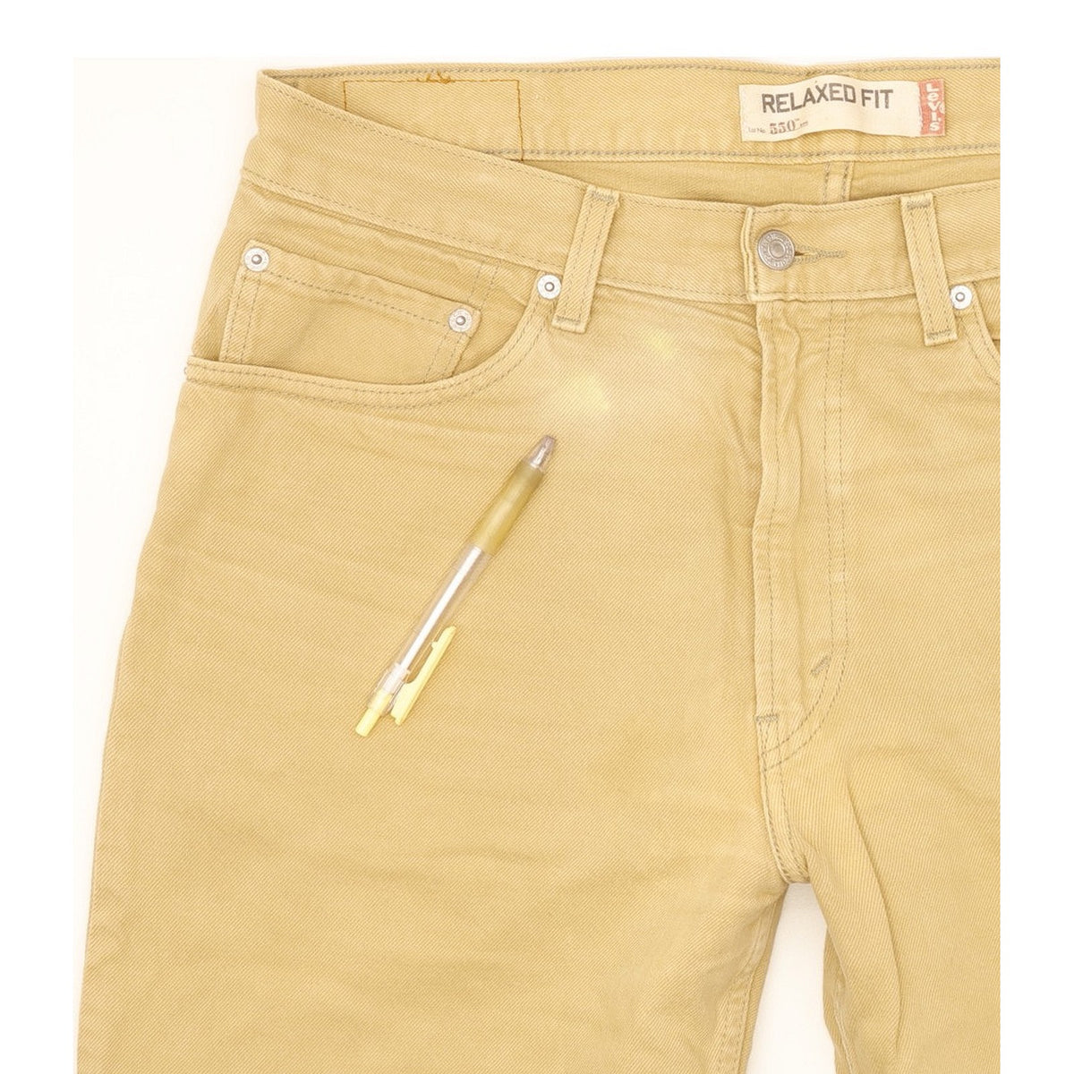 Levi's 550 Men Beige Straight Relaxed Jeans W34 L30
