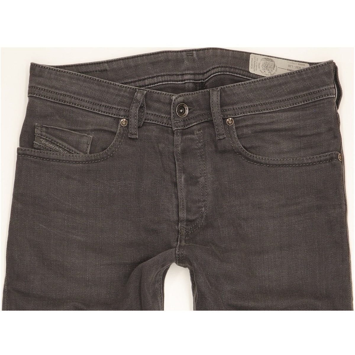 Diesel Buster Men Grey Tapered Slim Stretch Jeans W30 L26