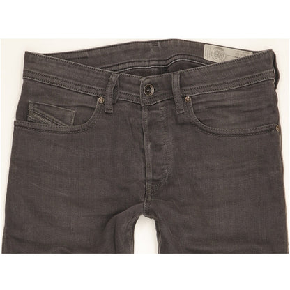 Diesel Buster Men Grey Tapered Slim Stretch Jeans W30 L26