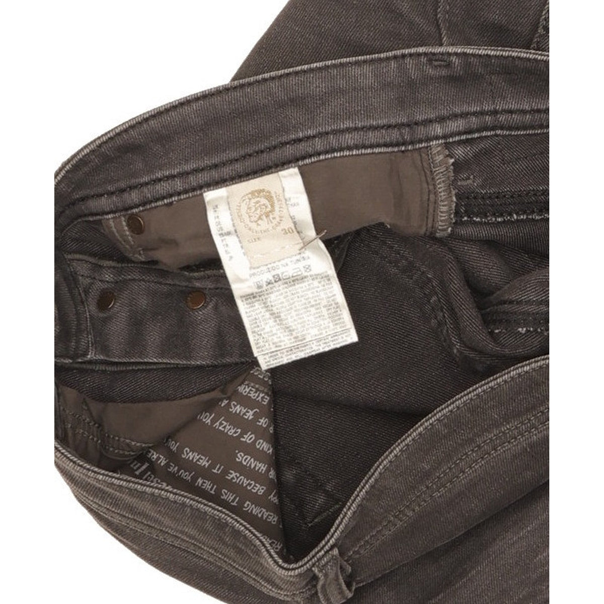 Diesel Buster Men Grey Tapered Slim Stretch Jeans W30 L26