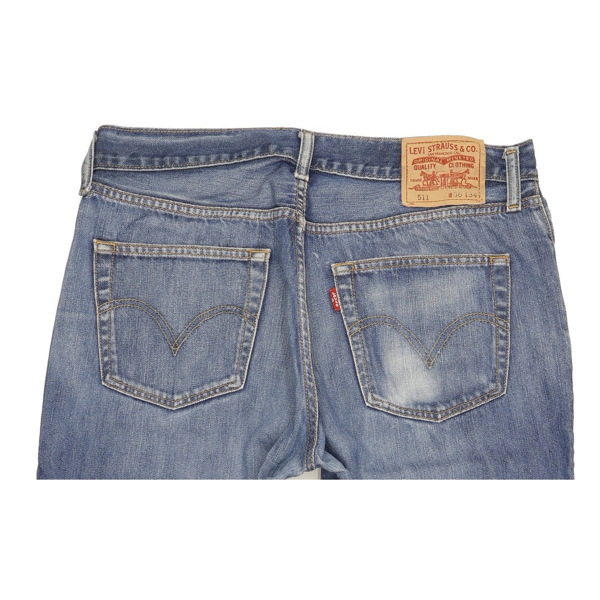 Levi's 511 Men Blue Straight Slim Jeans W35 L28