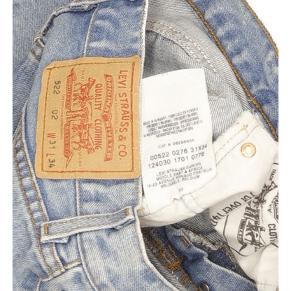 Levi's 522 Men Blue Straight Regular Jeans W30 L33