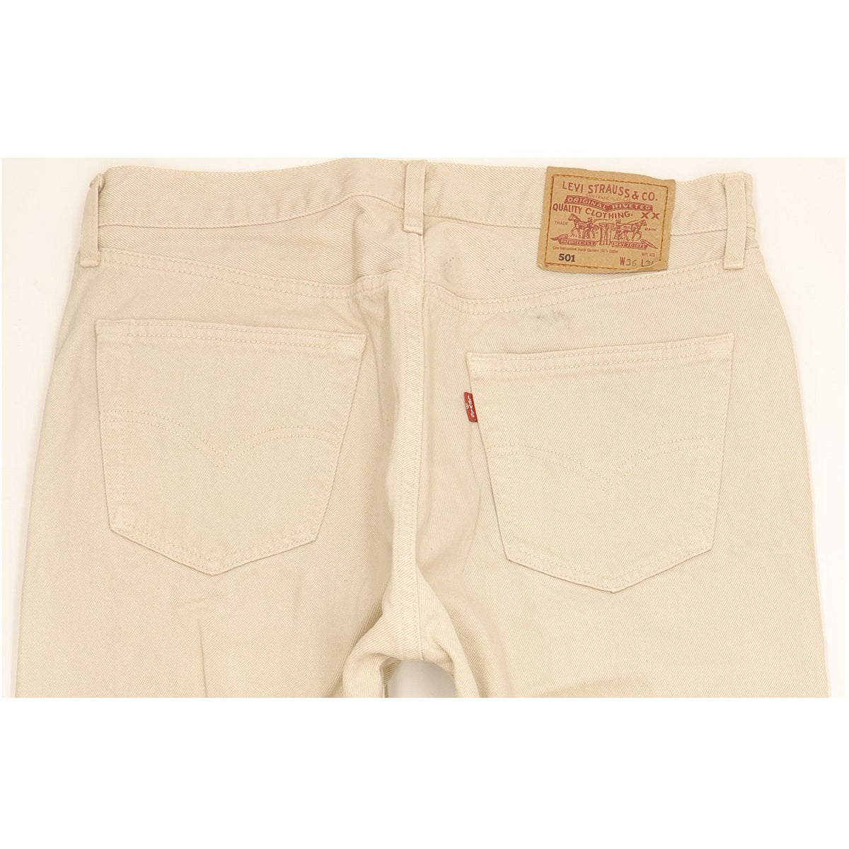 Levi's 501 Men Beige Straight Regular Jeans W35 L34