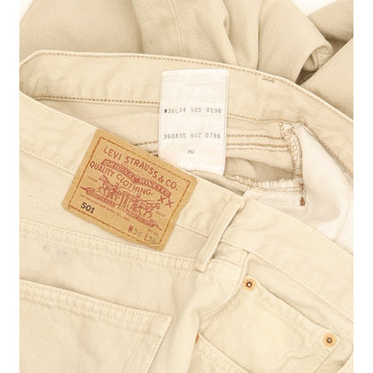Levi's 501 Men Beige Straight Regular Jeans W35 L34