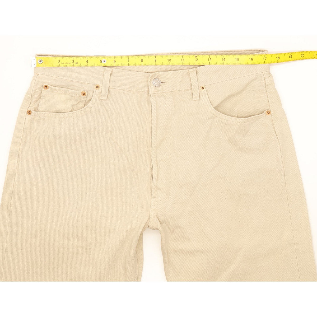 Levi's 501 Men Beige Straight Regular Jeans W35 L34