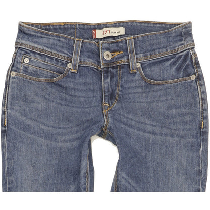 Levi's 571 Women Blue Straight Slim Stretch Jeans W27 L33