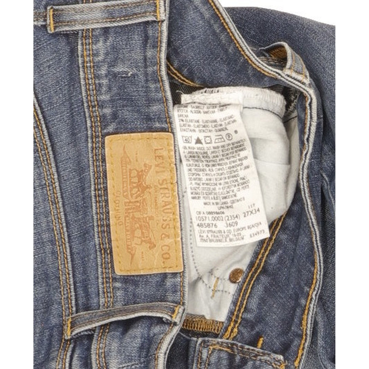 Levi's 571 Women Blue Straight Slim Stretch Jeans W27 L33