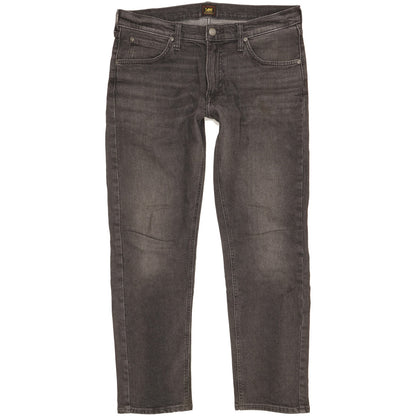 Lee Daren Men Grey Straight Slim Stretch Jeans W33 L30