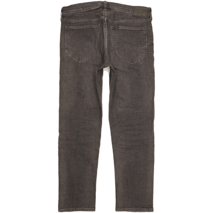 Lee Daren Men Grey Straight Slim Stretch Jeans W33 L30