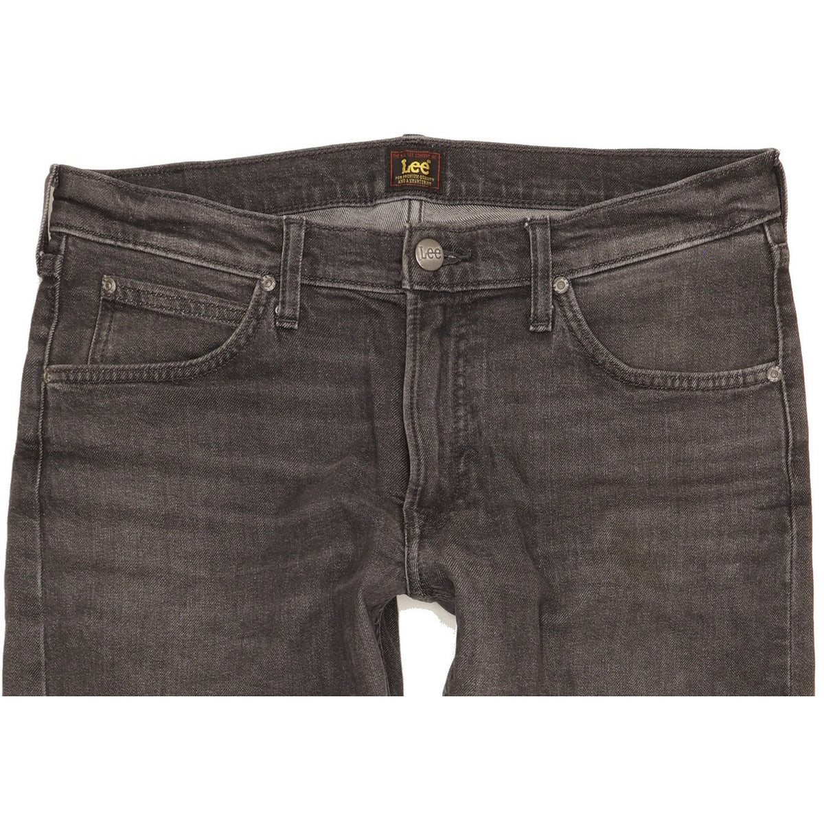 Lee Daren Men Grey Straight Slim Stretch Jeans W33 L30