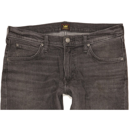 Lee Daren Men Grey Straight Slim Stretch Jeans W33 L30