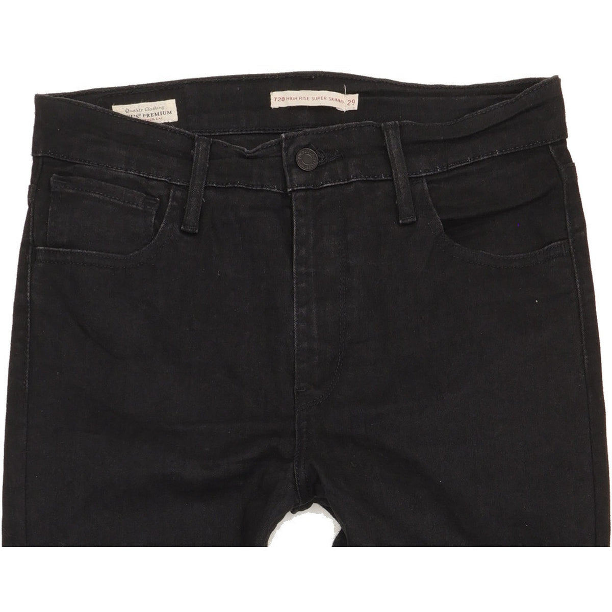 Levi's 720 Black Skinny Slim Stretch Jeans High Waisted W29 L32