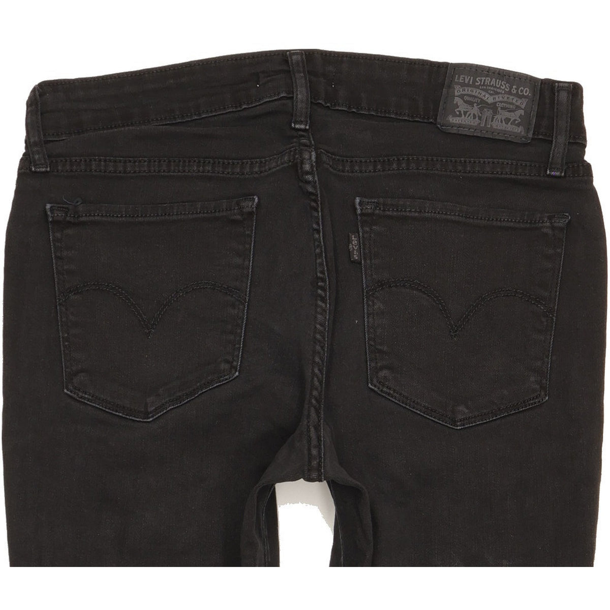Levi's 711 Women Black Skinny Slim Stretch Jeans W29 L31